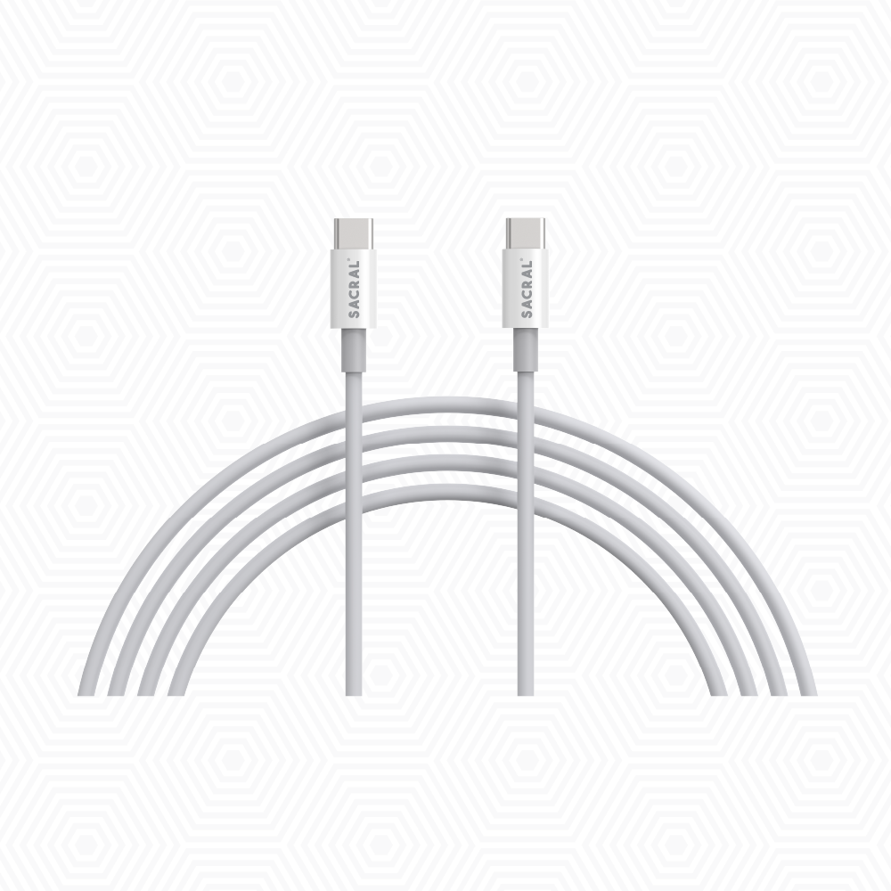 4A/60W: 1-Meter Type-C to Type-C, fast charging cable.