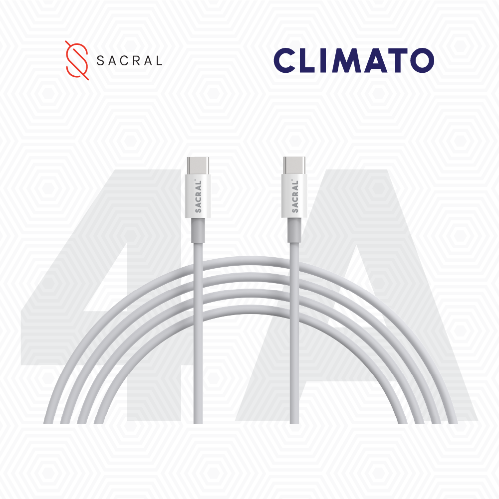 4A/60W: 1-Meter Type-C to Type-C, fast charging cable.