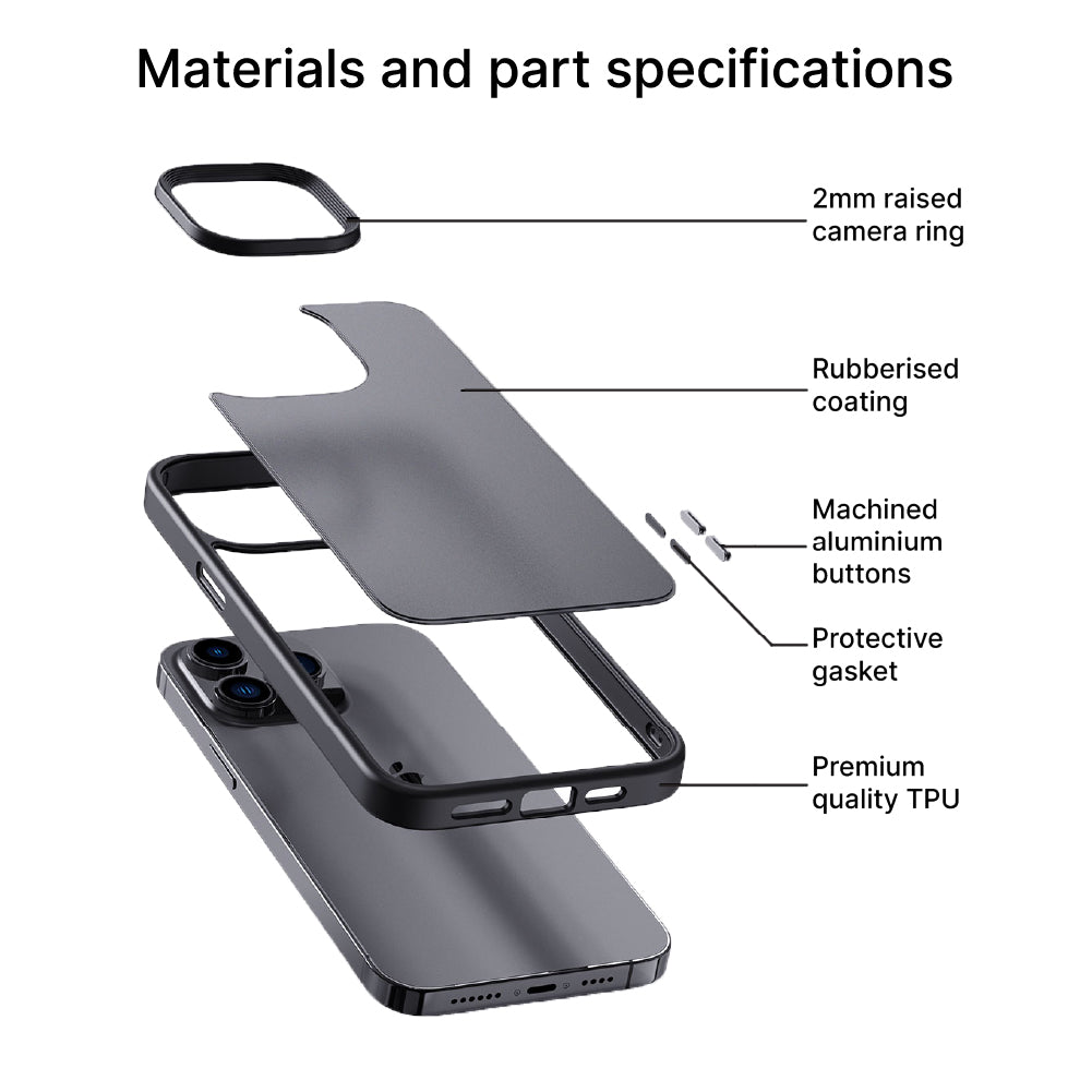 Modern Hybrid Frosted Case Cover for iPhone 14 Series
