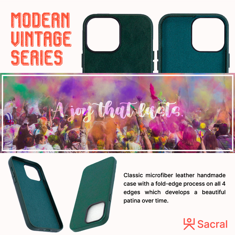 Modern Vintage Leather Case: iPhone 13 Series
