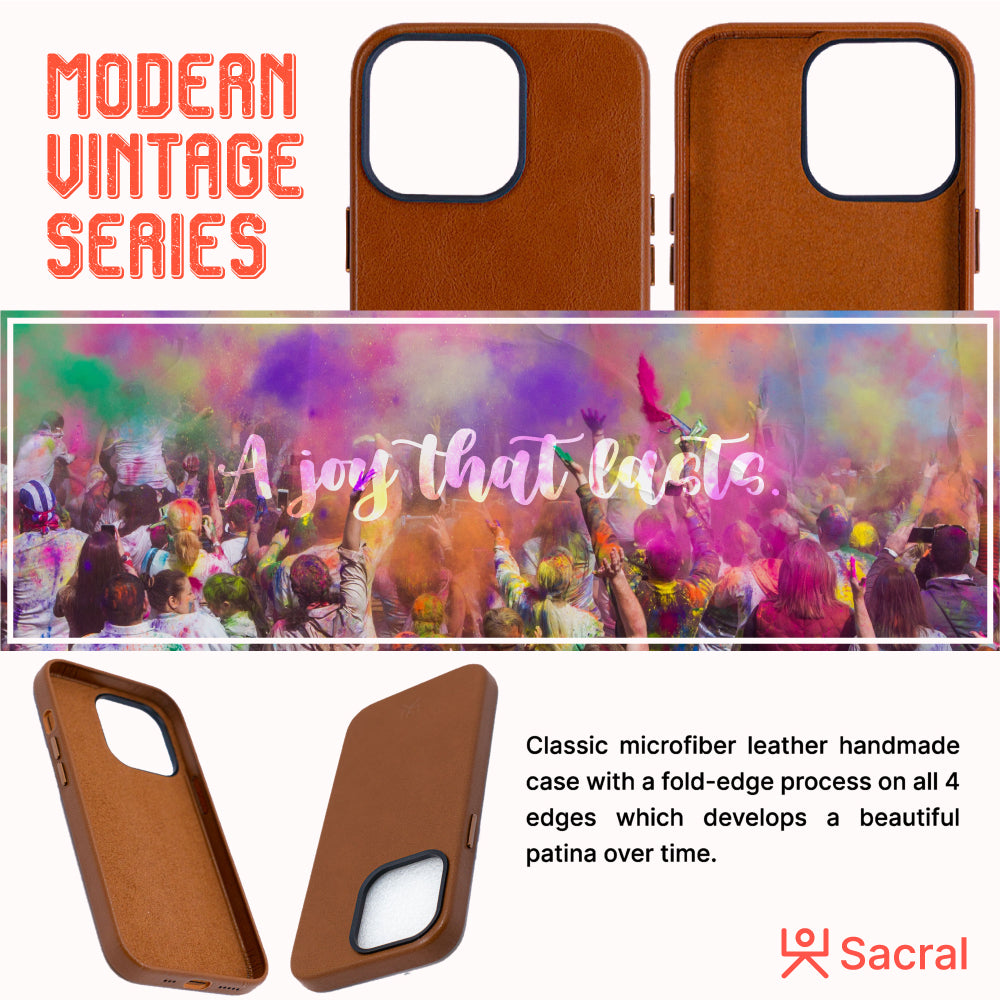 Modern Vintage Leather Case: iPhone 13 Series