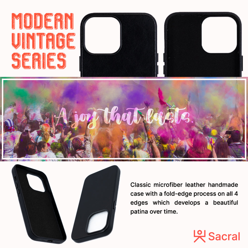 Modern Vintage Leather Case: iPhone 13 Series