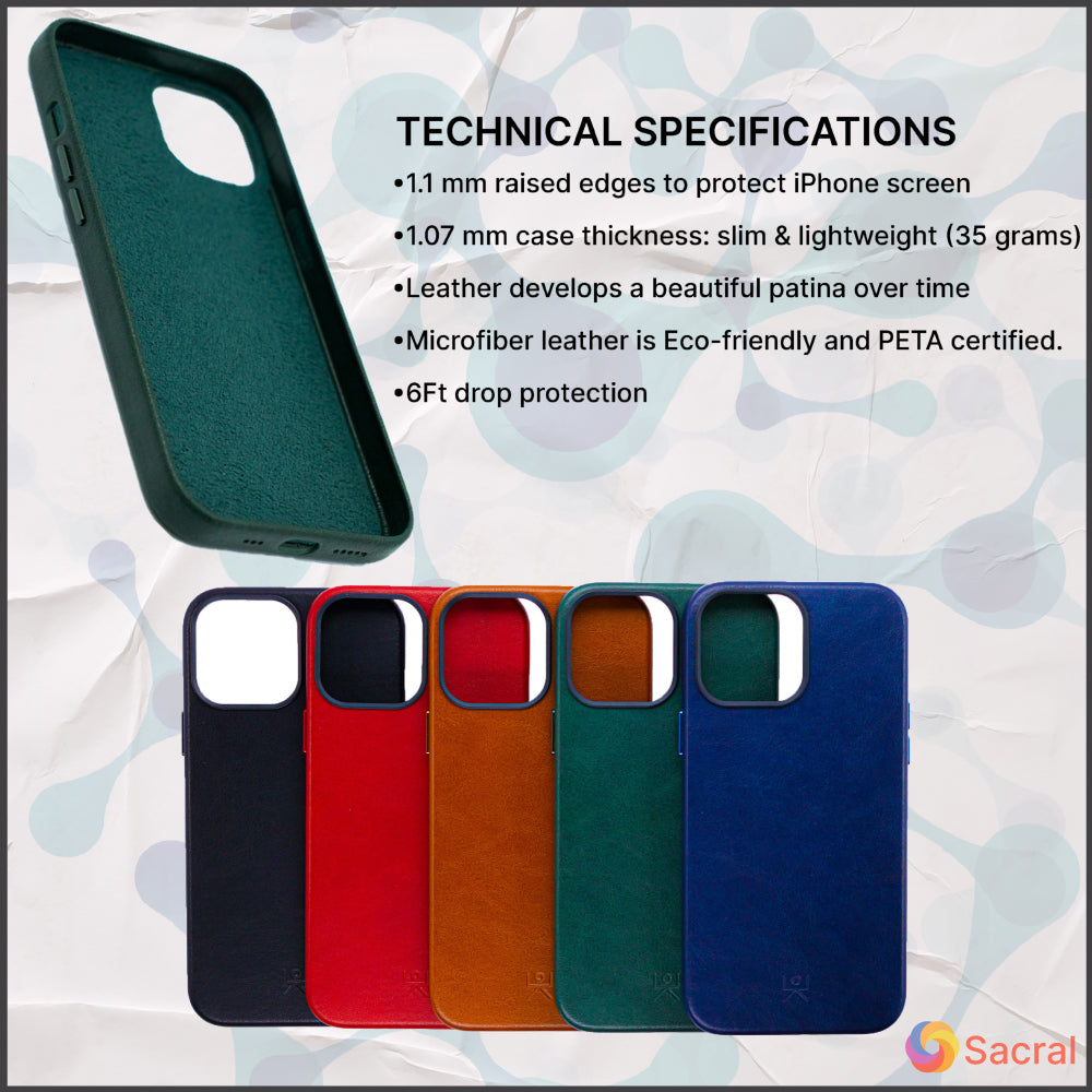 Modern Vintage Leather Case: iPhone 13 Series