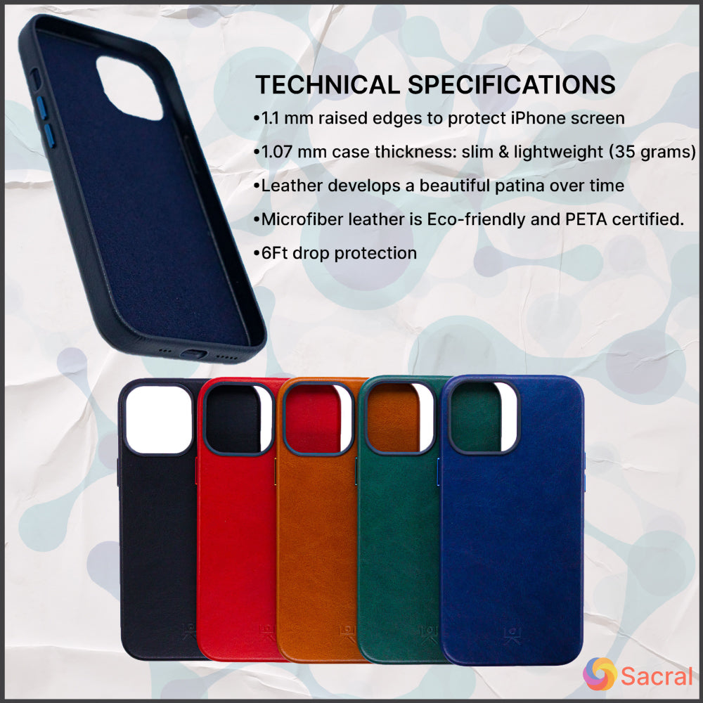 Modern Vintage Leather Case: iPhone 13 Series