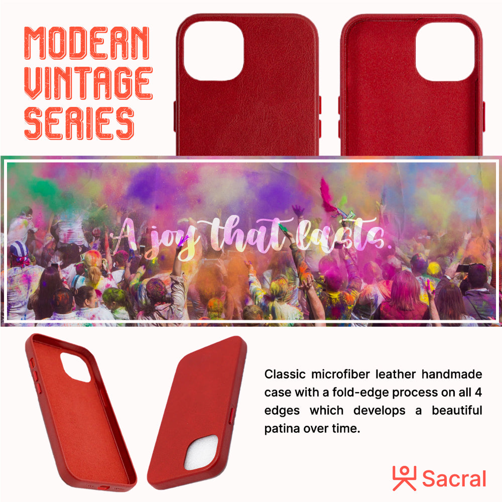 Modern Vintage Leather Case: iPhone 13 Series