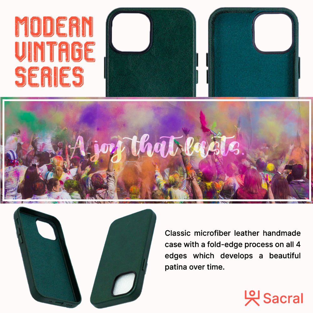 Modern Vintage Leather Case: iPhone 13 Series