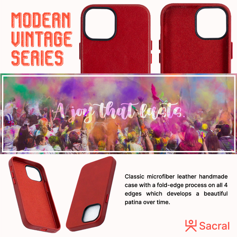 Modern Vintage Leather Case: iPhone 13 Series