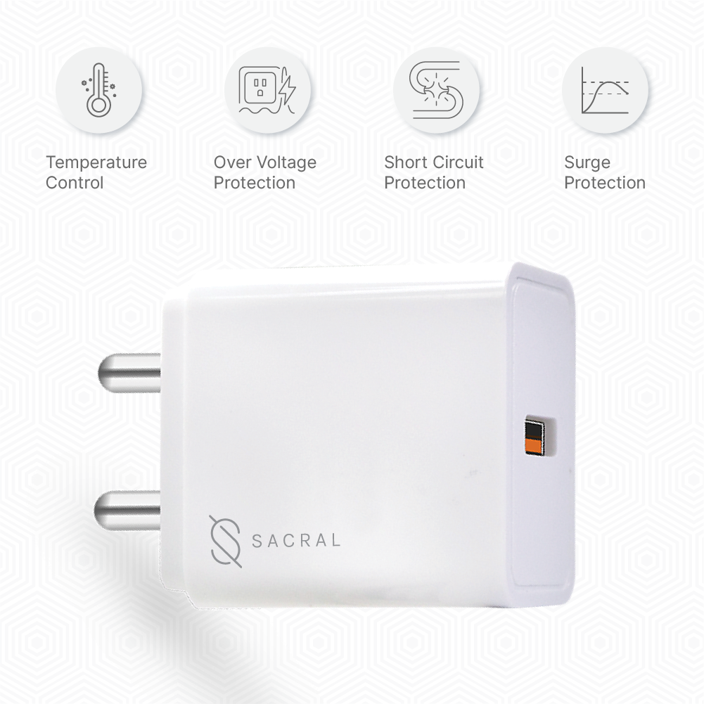 65w SuperVOOC Single USB Fast Charger mutli-protocol compatible with free 65w Type-C cable.