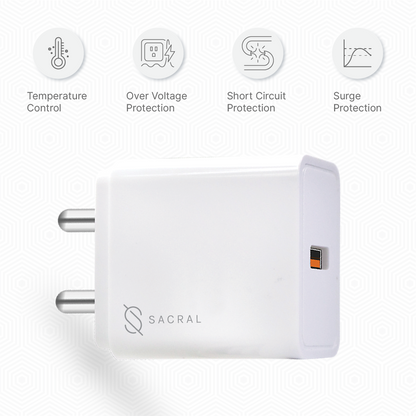 65w SuperVOOC Single USB Fast Charger mutli-protocol compatible with free 65w Type-C cable.