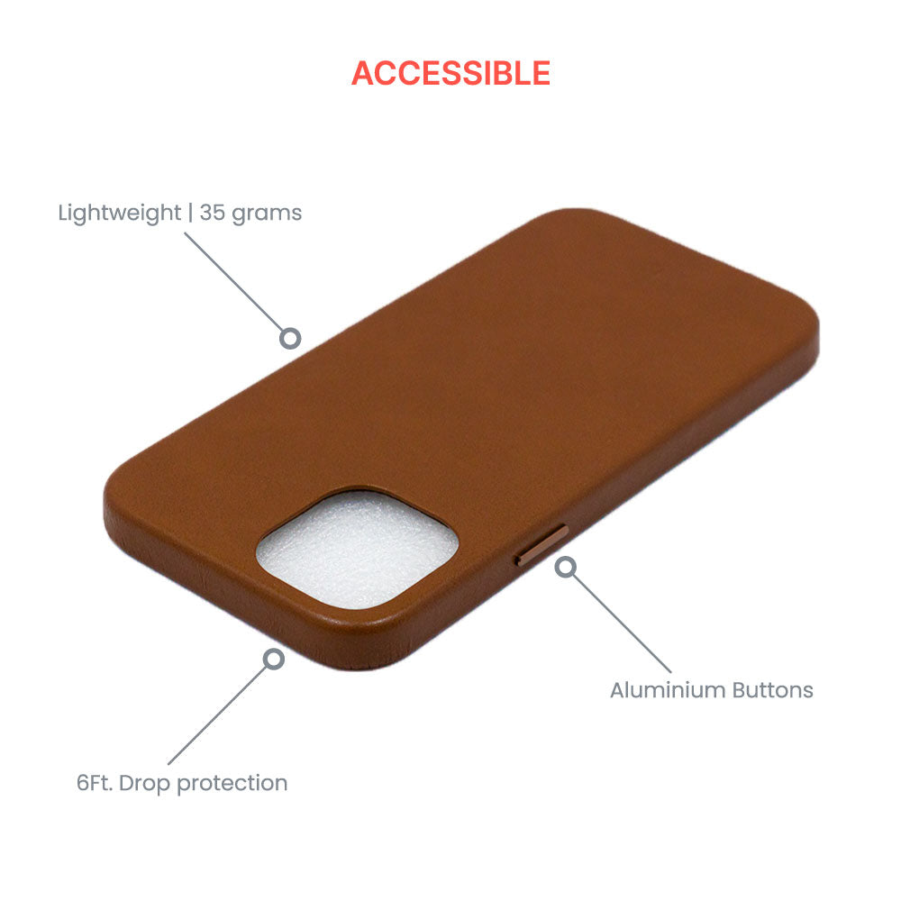 Modern Vintage Leather Case: iPhone 12 Series