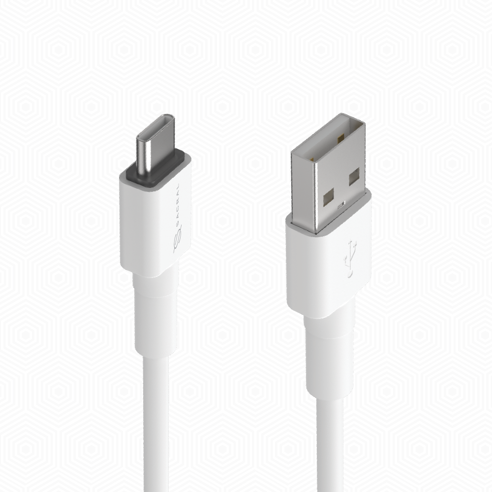 3A: 1-Meter Type-C, fast charging double jacket cable.