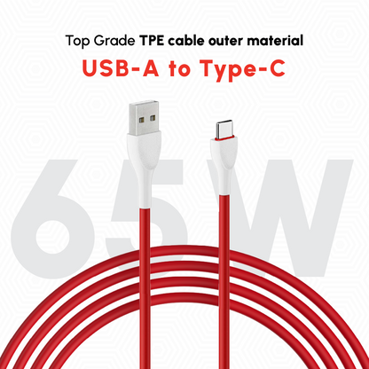 65Wp: 1Meter type-C, fast charging cable.