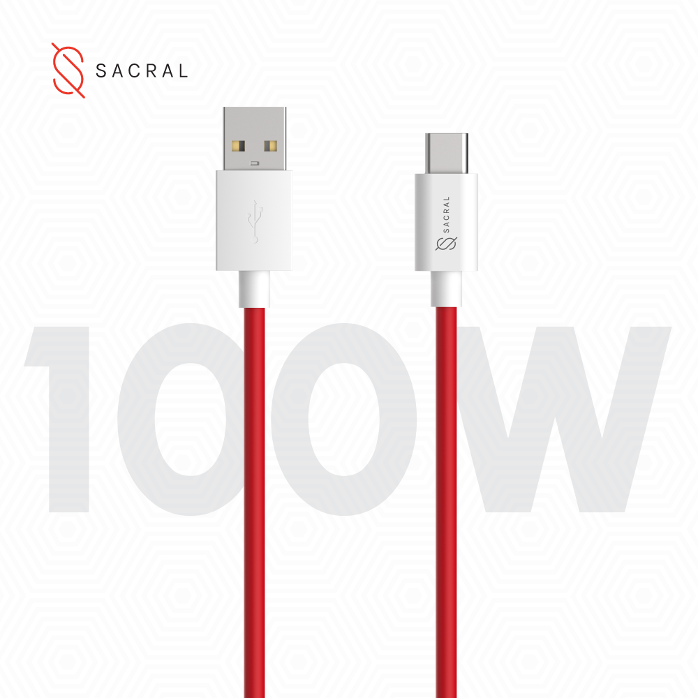 100Wp: 1-Meter type-C, fast charging cable.