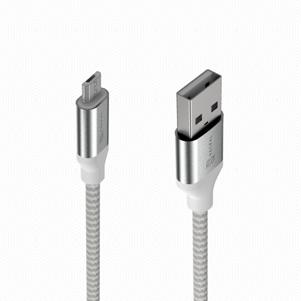 3A: 1Meter micro-USB fast charging Nylon braided cable.
