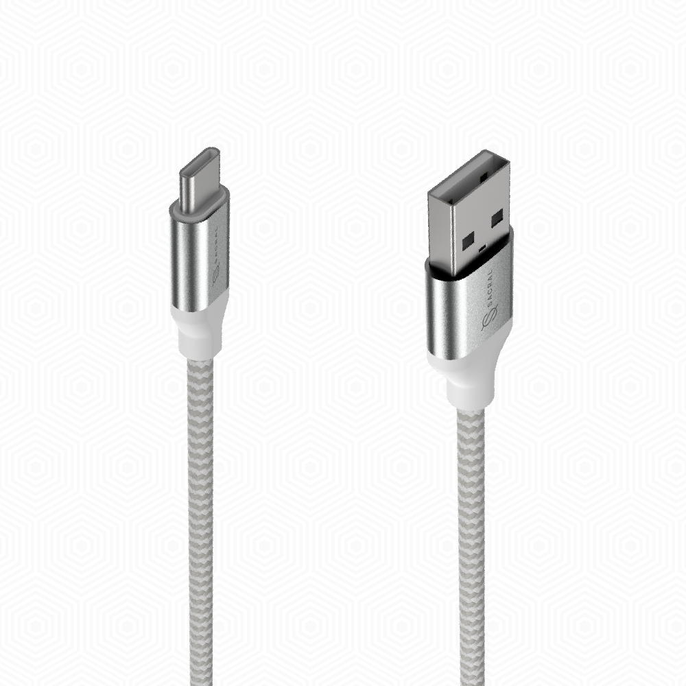 3A: 1Meter TYPE-C fast charging Nylon braided cable.
