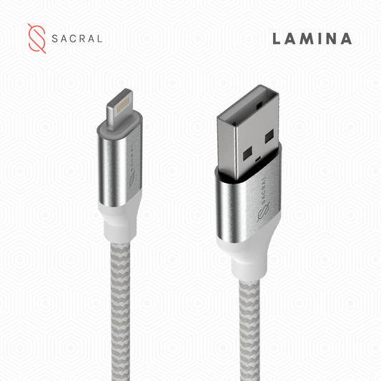 3A: 1Meter LIGHTNING / 8PIN, fast charging Nylon braided cable.