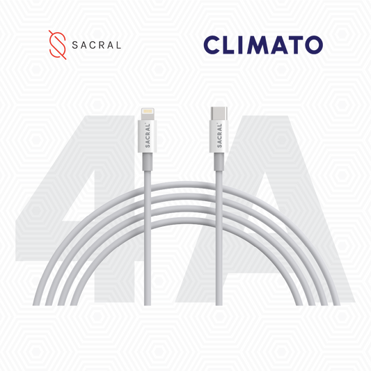 4A/60W: 1-Meter Type-C to 8-Pin/Lightning, fast charging cable.