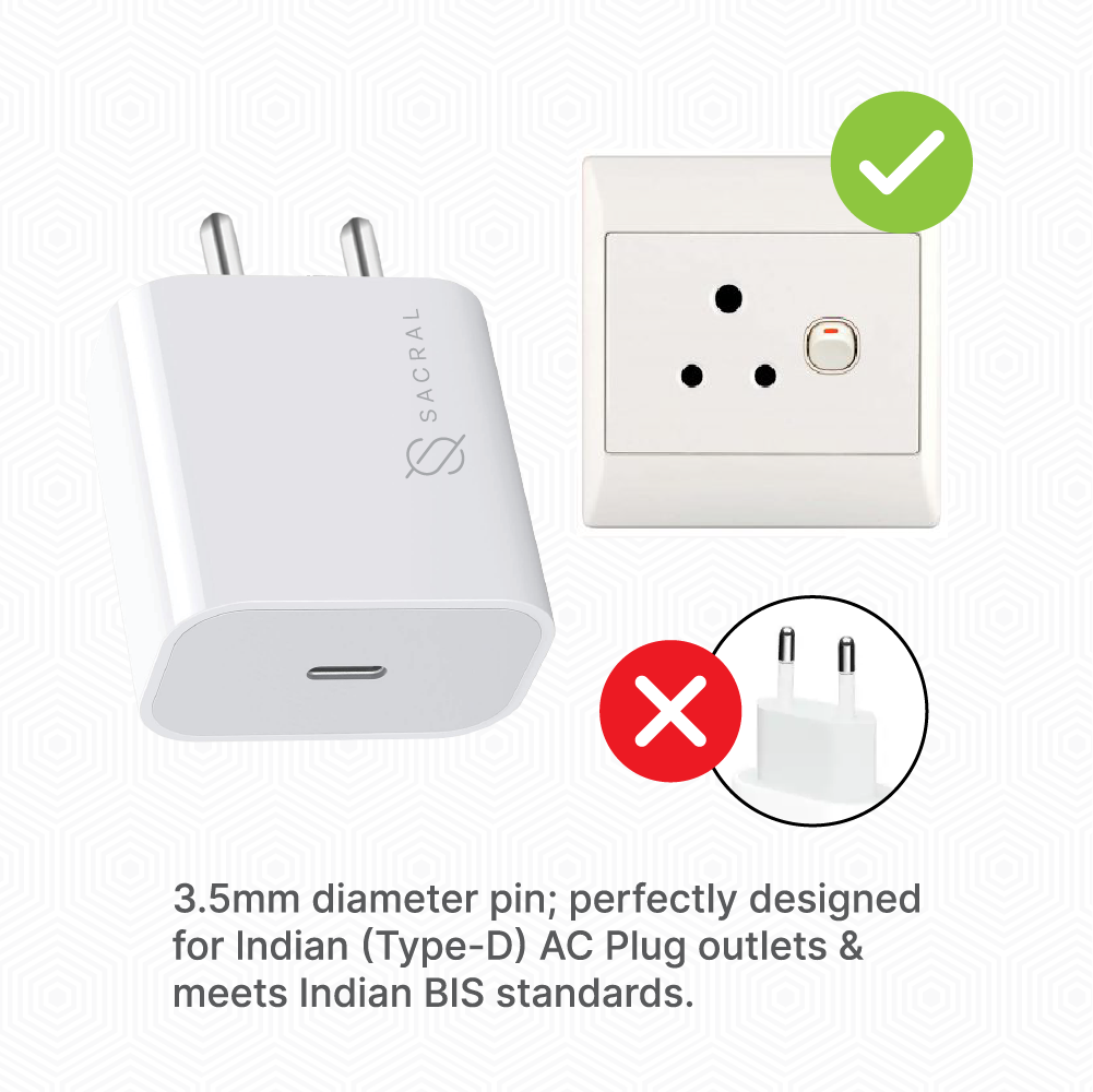 20W PD PPS Type-C output fast wall charger adapter.