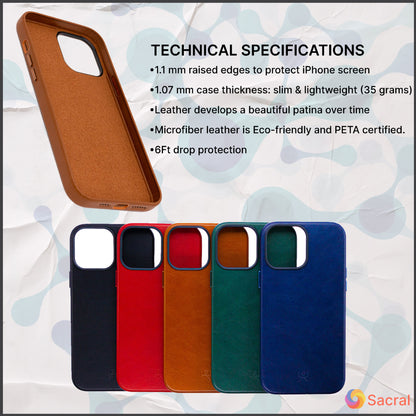 Modern Vintage Leather Case: iPhone 13 Series