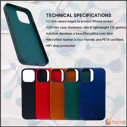 Modern Vintage Leather Case: iPhone 13 Series