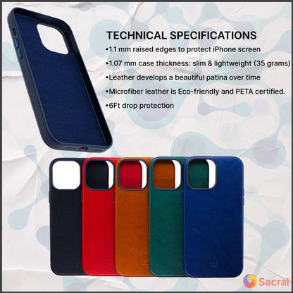 Modern Vintage Leather Case: iPhone 13 Series