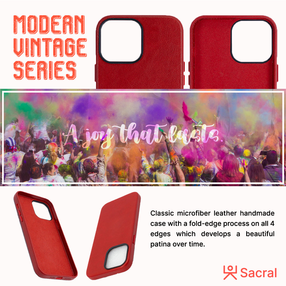 Modern Vintage Leather Case: iPhone 13 Series