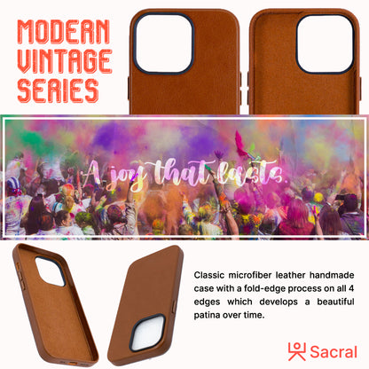 Modern Vintage Leather Case: iPhone 13 Series