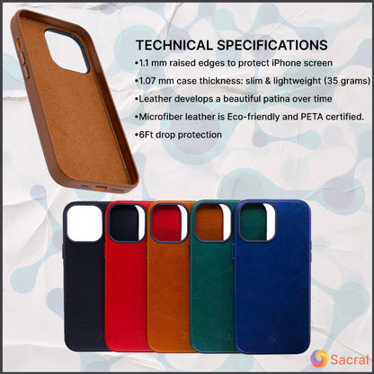 Modern Vintage Leather Case: iPhone 13 Series