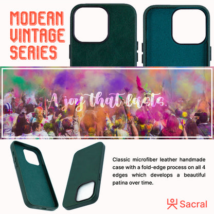 Modern Vintage Leather Case: iPhone 13 Series
