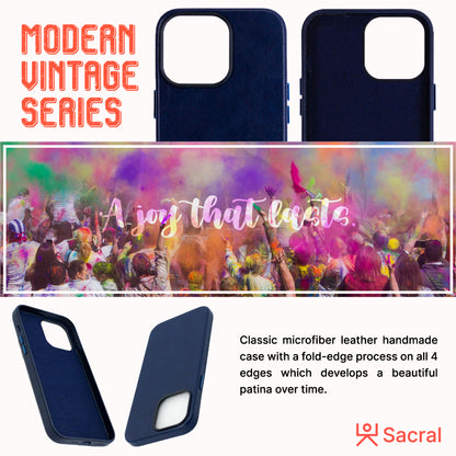 Modern Vintage Leather Case: iPhone 13 Series