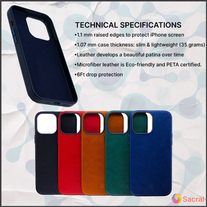 Modern Vintage Leather Case: iPhone 13 Series