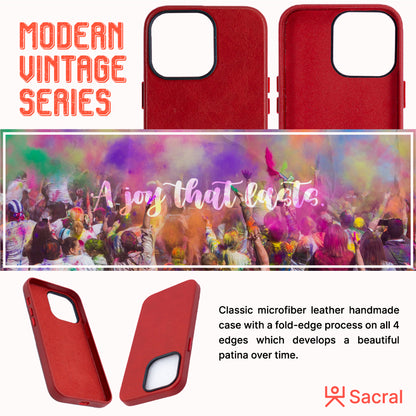 Modern Vintage Leather Case: iPhone 13 Series