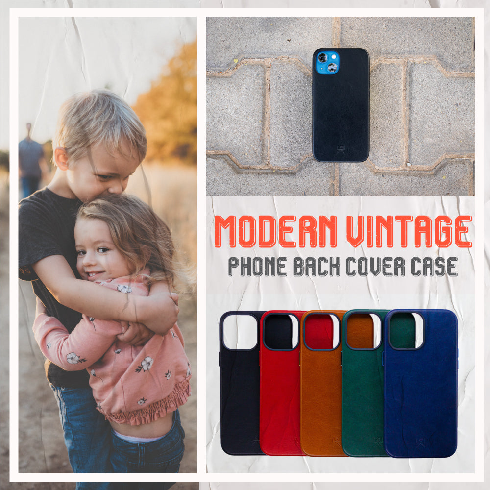 Modern Vintage Leather Case: iPhone 13 Series