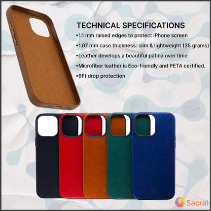 Modern Vintage Leather Case: iPhone 13 Series