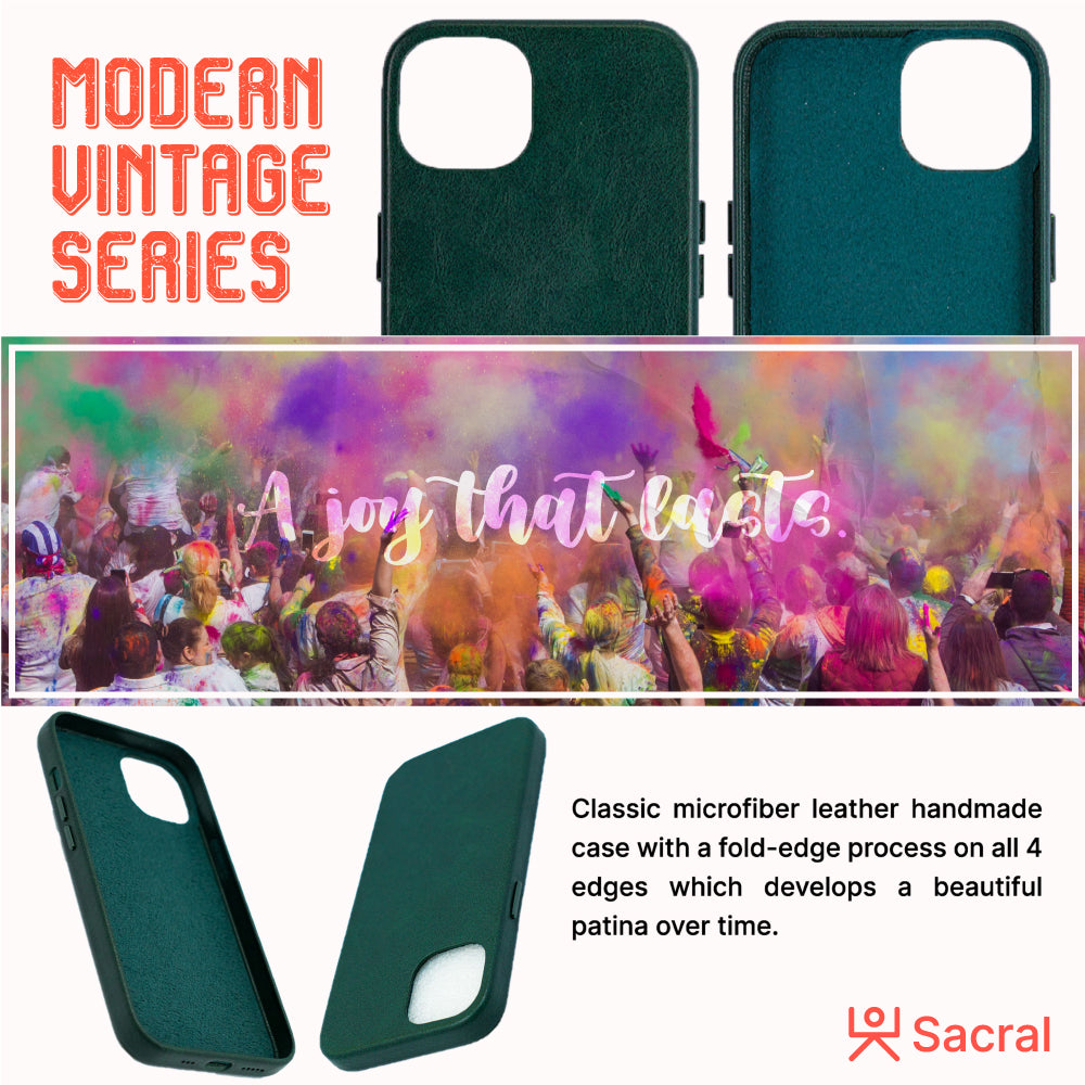Modern Vintage Leather Case: iPhone 13 Series