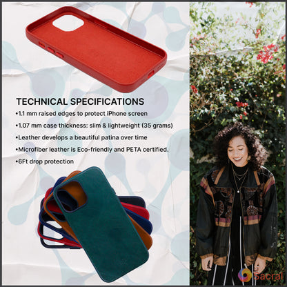 Modern Vintage Leather Case: iPhone 13 Series