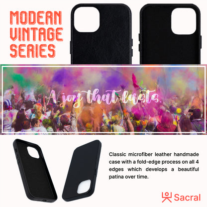 Modern Vintage Leather Case: iPhone 13 Series