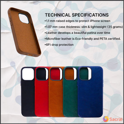 Modern Vintage Leather Case: iPhone 13 Series