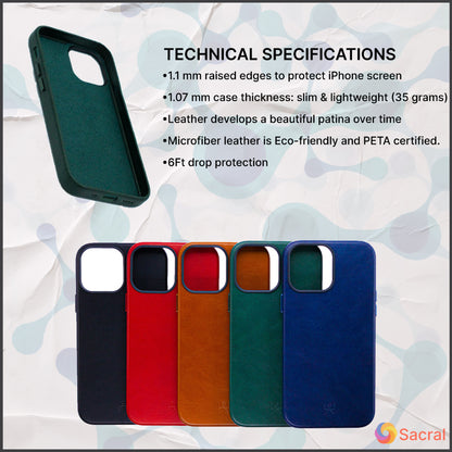 Modern Vintage Leather Case: iPhone 13 Series