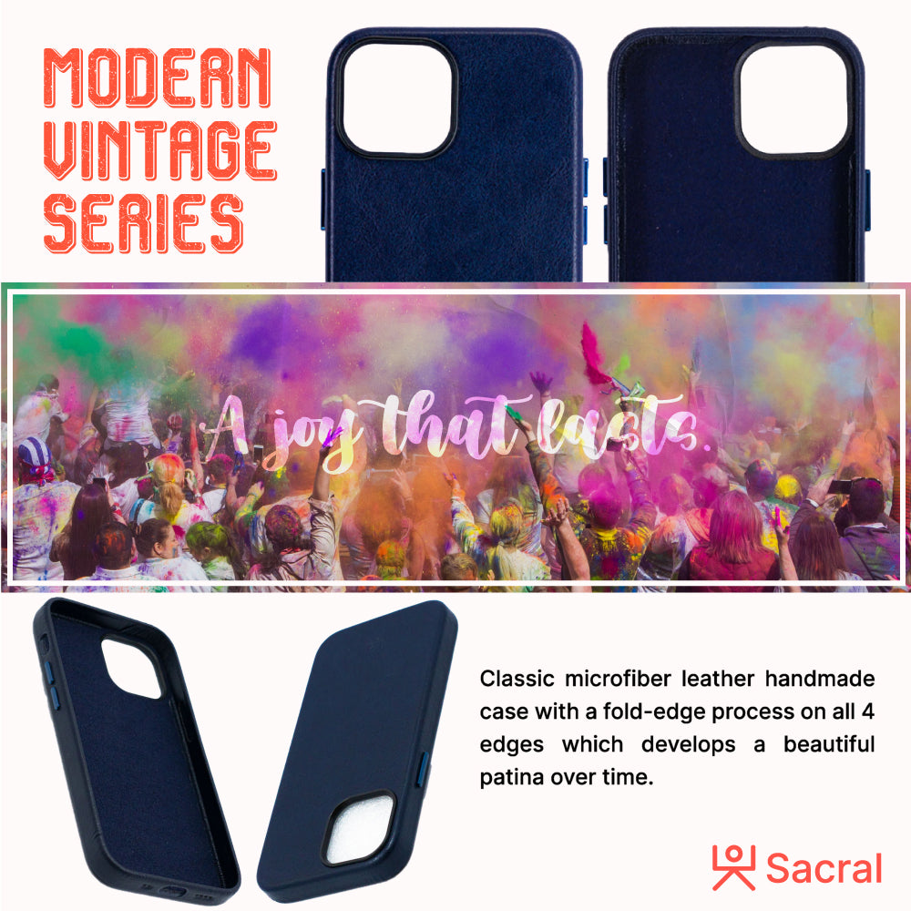 Modern Vintage Leather Case: iPhone 13 Series