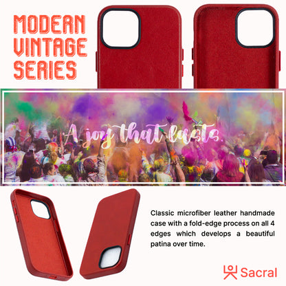 Modern Vintage Leather Case: iPhone 13 Series