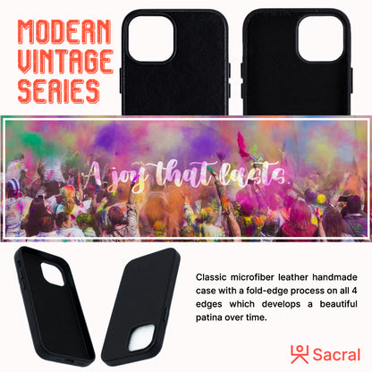 Modern Vintage Leather Case: iPhone 13 Series